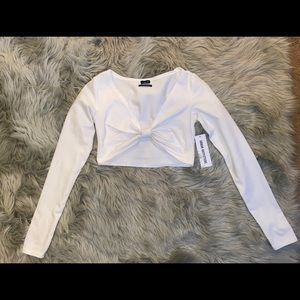 Urban outfitters long sleeve crop top
